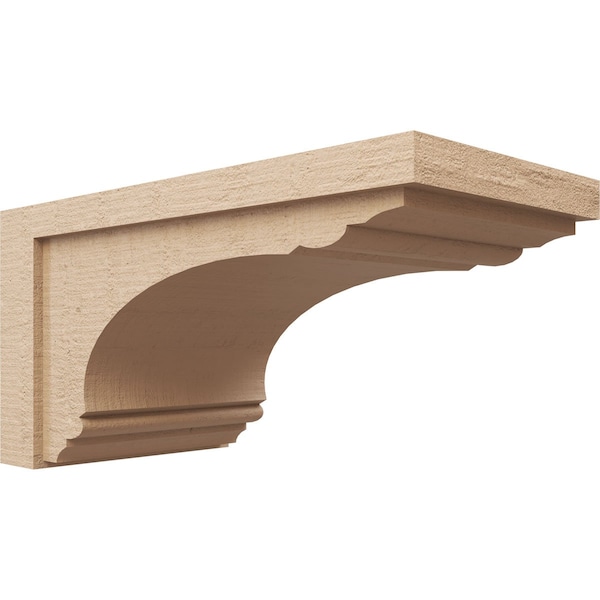 Ekena Millwork 12"W x 24"D x 12"H Wide Warren Rough Cedar Woodgrain TimberThane Corbel, Primed Tan CORUR12X24X12WARRCPR - main